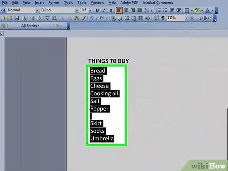 เรียงตามตัวอักษรใน Microsoft Word ขั้นตอนที่ 6