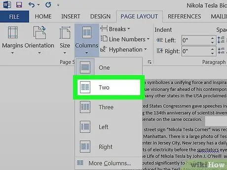 Make Two Columns in Word Step 5