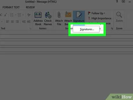 Ավելացրեք ստորագրություն Microsoft Outlook- ում Քայլ 17