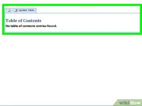 Krijoni një Tabelë Përmbajtjeje për një Dokument Word, Hapi 4