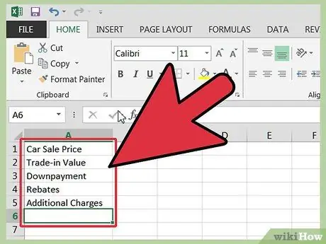 Bereken 'n motorlening in Excel Stap 3