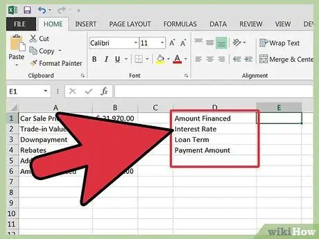 คำนวณสินเชื่อรถยนต์ใน Excel ขั้นตอนที่ 6