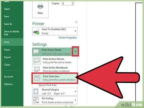 Luam ib feem ntawm Excel Spreadsheet Step 4