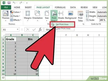 Luam ib feem ntawm Excel Spreadsheet Step 9