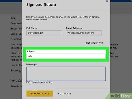 Ntxiv Digital Kos Npe hauv MS Word Document Step 15