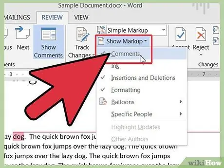 Use cuadros de comentarios en Microsoft Word Paso 14