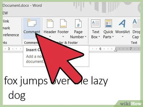 Microsoft Word Adım 4 -də şərh qutularından istifadə edin