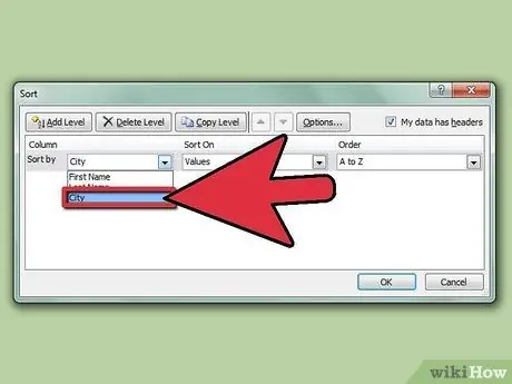 Ordenar una lista en Microsoft Excel Paso 7