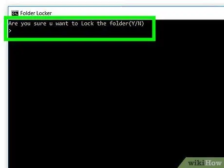बैच फ़ाइल का उपयोग करके फ़ोल्डर को लॉक करें चरण 9