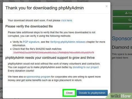 Installige phpMyAdmin oma Windowsi arvutisse 4. samm