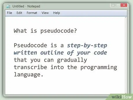 Escribir pseudocódigo Paso 1