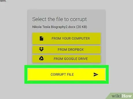 Korumpirajte datoteku namjerno Koristeći Corrupt a File. Net Korak 4