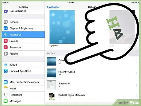 შეცვალეთ საწყისი ეკრანის ფონი iPad– ზე, ნაბიჯი 6