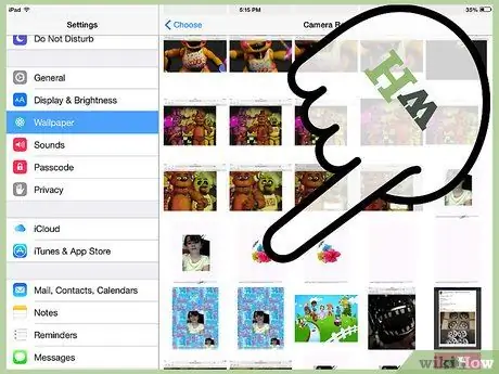 Schimbați fundalul ecranului de pornire pe un iPad Pasul 7