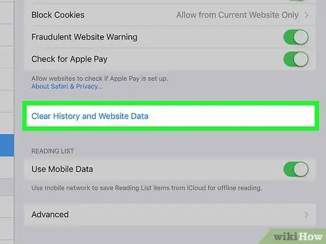 Изчистете историята на iPad Стъпка 3
