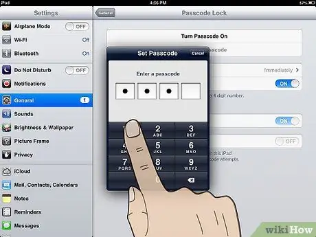 በ iPad ደረጃ 3 ላይ የይለፍ ኮድ ያዘጋጁ