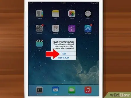 Az iPad csatlakoztatása a számítógéphez 5. lépés