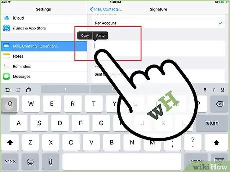 Ändern Sie die E-Mail-Signatur auf einem iPad Schritt 20