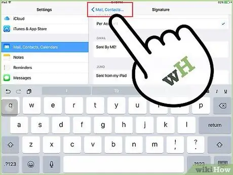 Alterar a assinatura de e-mail em um iPad Etapa 23