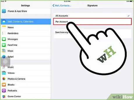 Schimbați semnătura de e-mail pe un iPad Pasul 4