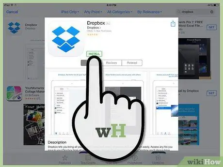 Use Dropbox on iPad Step 1