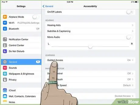 Bruk guidet tilgang til å deaktivere deler av en iPad -skjerm Trinn 3