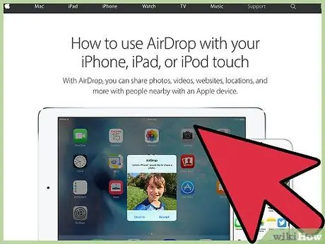 Gunakan Airdrop pada iOS Langkah 1