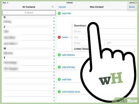 Add Contacts to an iPad Step 8