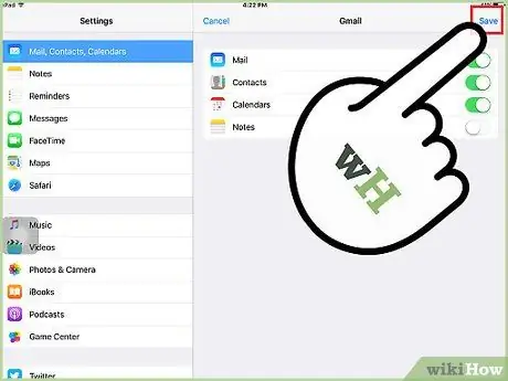 Configurer la messagerie sur un iPad Étape 20