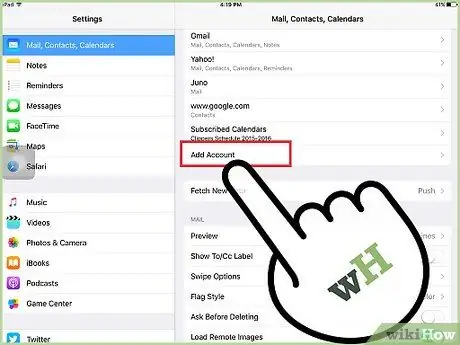 Configurați adresa de e-mail pe un iPad Pasul 3