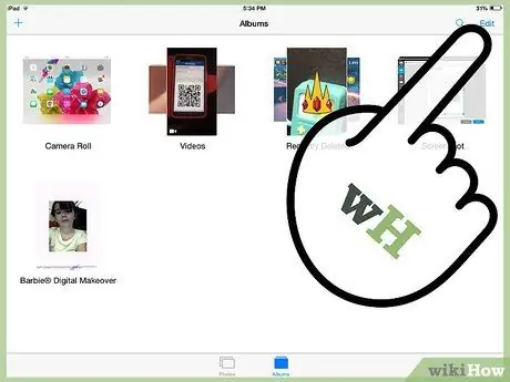 Crear álbumes de fotos en un iPad Paso 2