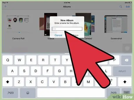 Ստեղծեք լուսանկարների ալբոմներ iPad- ում Քայլ 3