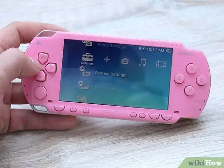 Įkraukite PSP 6 veiksmas