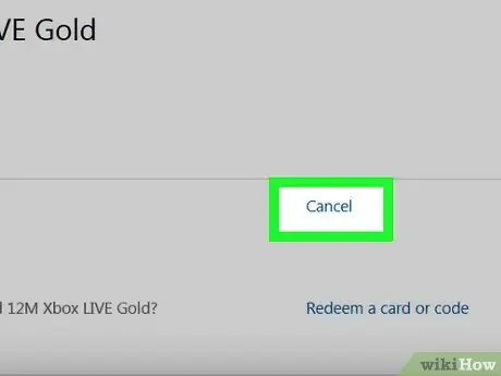 Cancel Xbox Live Step 7