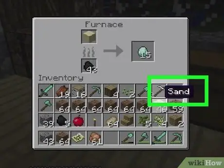 Make Glass in Minecraft Step 1