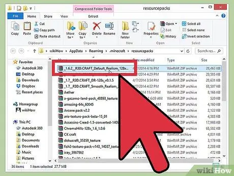 Инсталирайте ресурсни пакети на Minecraft Стъпка 6