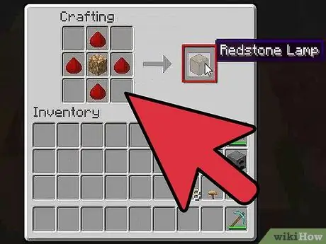 Minecraft 4 -cü addımda Redstone Lampası yaradın