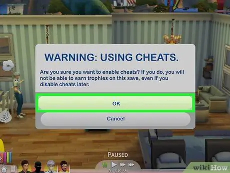 Отворете прозореца за измама на Sims Стъпка 7