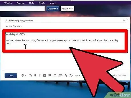 Écrivez un e-mail pour demander des commentaires Étape 2