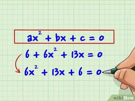 Factoriser les polynômes du deuxième degré (équations quadratiques) Étape 1