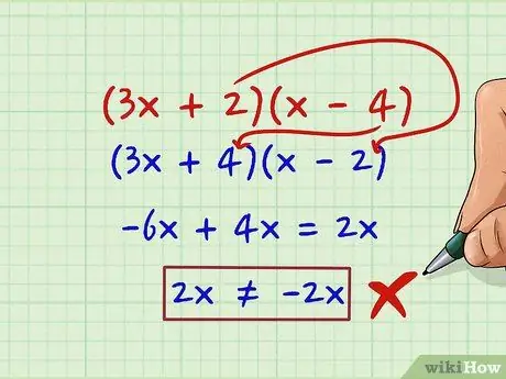 Factoriser les polynômes du deuxième degré (équations quadratiques) Étape 11