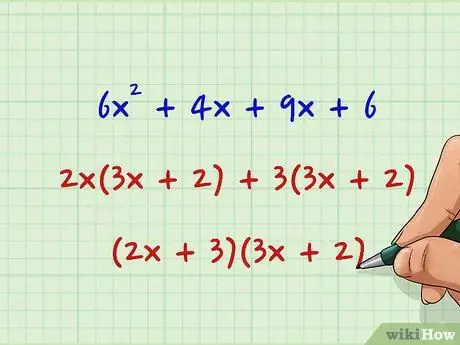 Factoriser les polynômes du deuxième degré (équations quadratiques) Étape 16