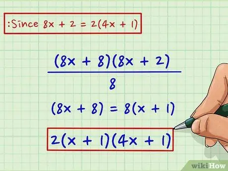 Factoriser les polynômes du deuxième degré (équations quadratiques) Étape 21