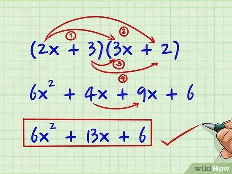 Facteur de polynômes du deuxième degré (équations quadratiques) Étape 3