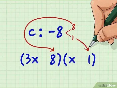 Factoriser les polynômes du deuxième degré (équations quadratiques) Étape 7