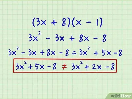 Factoriser les polynômes du deuxième degré (équations quadratiques) Étape 9