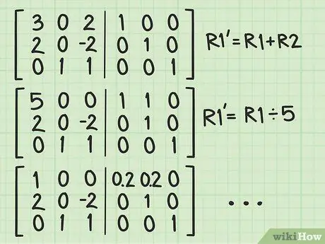 የ 3x3 ማትሪክስ ደረጃ 7 ተገላቢጦሽ ያግኙ