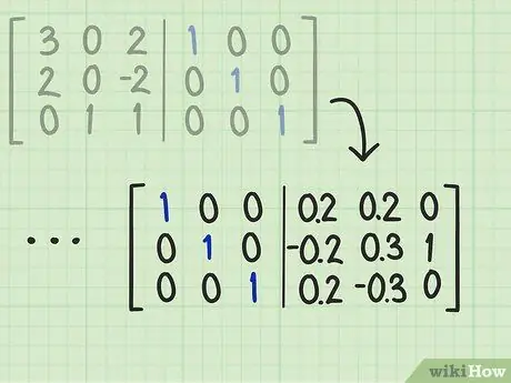 Найти обратную матрицу 3x3 Шаг 8