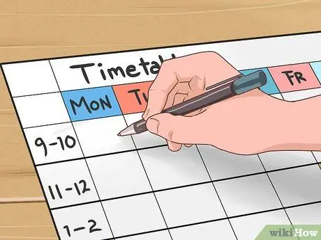 Make a Timetable Step 3