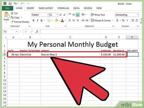 Jejaki Bil anda dalam Microsoft Excel Langkah 8